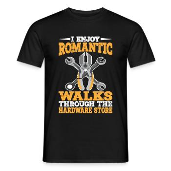 Enjoy Romantic Walks Through The Hardware Store15 - Men's T-Shirt - black - Front - AI Model Male 178 light (178cm)