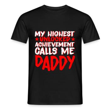 Ma plus haute réussite débloquée m’appelle papa 4 - T-shirt homme - noir - Devant - AI Model Male 178 light (178cm)