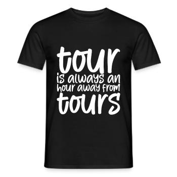La visite est toujours à une heure des visites - T-shirt homme - noir - Devant - AI Model Male 178 light (178cm)