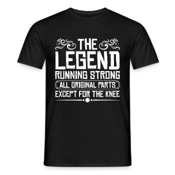 All Original Parts Except For The Knee 4 - Men's T-Shirt - black - Front - AI Model Male 178 light (178cm)