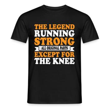 All Original Parts Except For The Knee 3 - Men's T-Shirt - black - Front - AI Model Male 178 light (178cm)