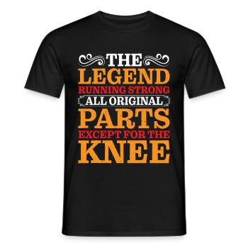 All Original Parts Except For The Knee 2 - Men's T-Shirt - black - Front - AI Model Male 178 light (178cm)