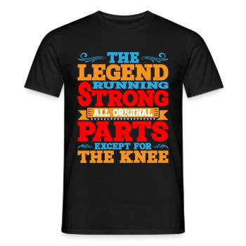 All Original Parts Except For The Knee - Men's T-Shirt - black - Front - AI Model Male 178 light (178cm)