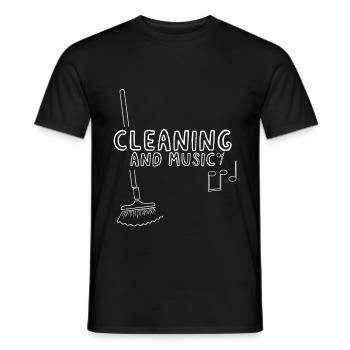 Nettoyage et musique 3 - T-shirt homme - noir - Devant - AI Model Male 178 light (178cm)