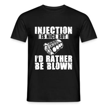 L’injection est agréable mais je préfère être soufflé 3 - T-shirt homme - noir - Devant - AI Model Male 178 light (178cm)