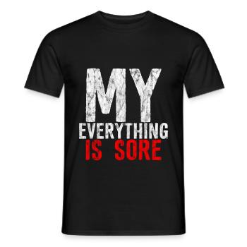 Tout est douloureux 2 - T-shirt homme - noir - Devant - AI Model Male 178 light (178cm)