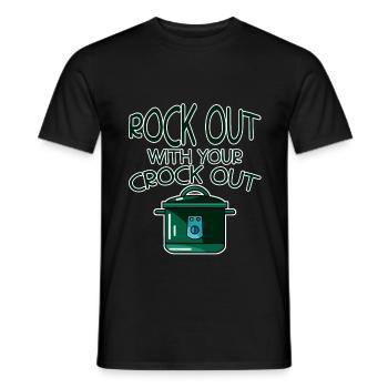 Rock Out With Your Crock Out 3 - Men's T-Shirt - black - Front - AI Model Male 178 light (178cm)