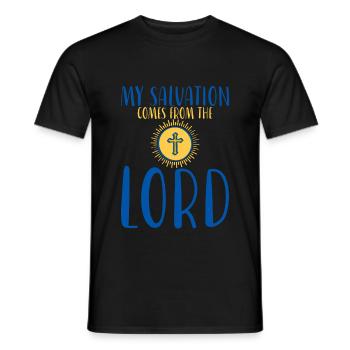 My salvation comes from the Lord 3 - Men's T-Shirt - black - Front - AI Model Male 178 light (178cm)
