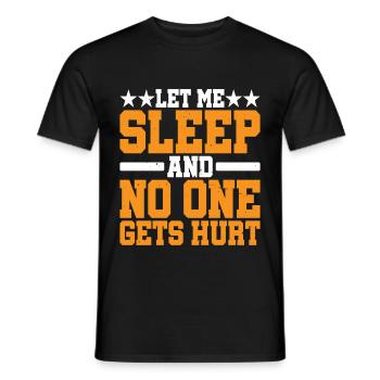 Laissez-moi dormir et personne ne se blesse - T-shirt homme - noir - Devant - AI Model Male 178 light (178cm)