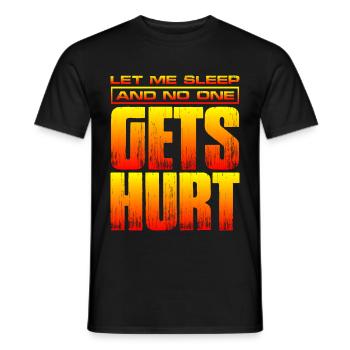 Laissez-moi dormir et personne ne se blesse 2 - T-shirt homme - noir - Devant - AI Model Male 178 light (178cm)