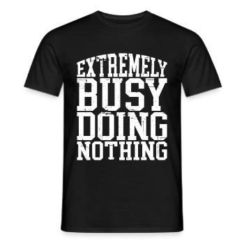 Extremely Busy Doing Nothing 4 - Männer T-Shirt - Schwarz - Vorne - AI Model Male 178 light (178cm)