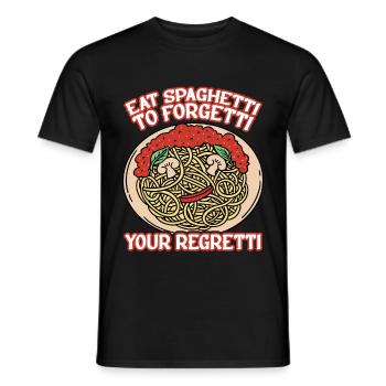 Eat Spaghetti To Forgetti Your Regretti 8 - Männer T-Shirt - Schwarz - Vorne - AI Model Male 178 light (178cm)