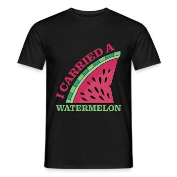 I Carried A Watermelon 11 - Männer T-Shirt - Schwarz - Vorne - AI Model Male 178 light (178cm)