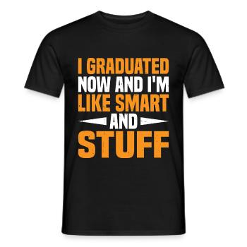J’ai obtenu mon diplôme maintenant et je suis comme intelligent et trucs 13 - T-shirt homme - noir - Devant - AI Model Male 178 light (178cm)