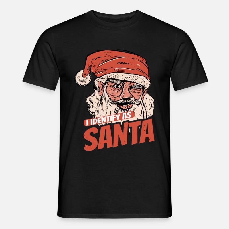 I Identify As Santa 10 - Männer T-Shirt - Schwarz