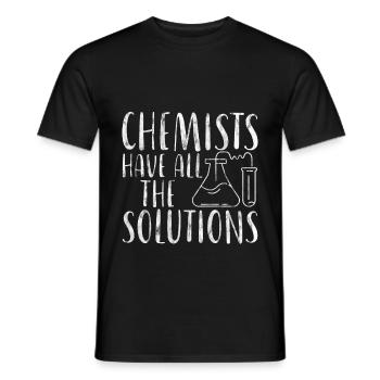 Chemists Have All The Solutions 4 - Men's T-Shirt - black - Front - AI Model Male 178 light (178cm)