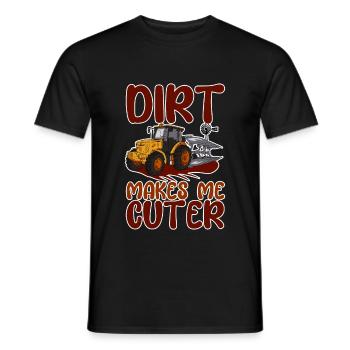 Dirt Makes Me Cuter 2 - Men's T-Shirt - black - Front - AI Model Male 178 light (178cm)