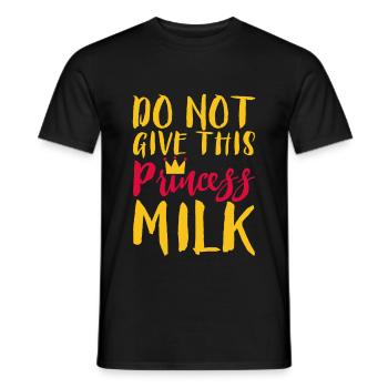 Ne donnez pas à cette princesse du lait 2 - T-shirt homme - noir - Devant - AI Model Male 178 light (178cm)