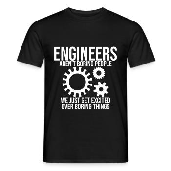 Engineers Aren't Boring People 2 - Männer T-Shirt - Schwarz - Vorne - AI Model Male 178 light (178cm)