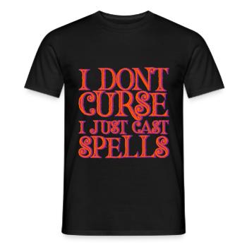 I Don't Curse, I Just Cast Spells 2 - Men's T-Shirt - black - Front - AI Model Male 178 light (178cm)