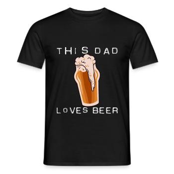 Ce père aime la bière - T-shirt homme - noir - Devant - AI Model Male 178 light (178cm)