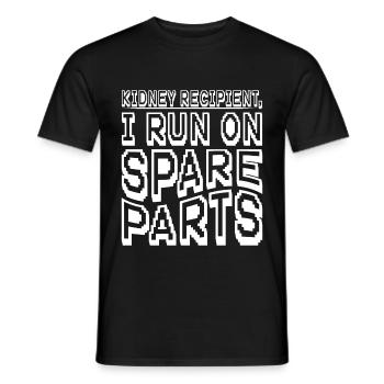 Receveur de rein, je cours sur des pièces de rechange 12 - T-shirt homme - noir - Devant - AI Model Male 178 light (178cm)