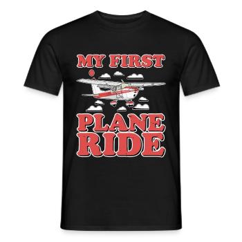 My First Plane Ride 50 - Men's T-Shirt - black - Front - AI Model Male 178 light (178cm)