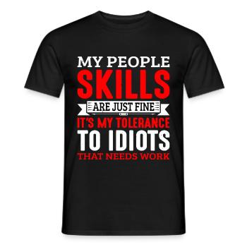 C’est ma tolérance envers les idiots qui a besoin de travail 6 - T-shirt homme - noir - Devant - AI Model Male 178 light (178cm)