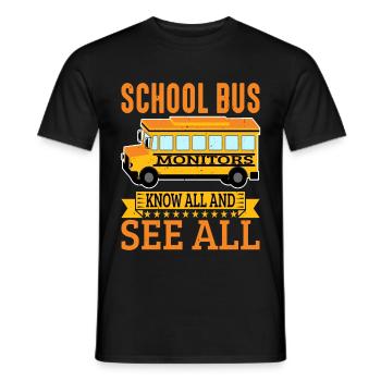 Moniteurs d’autobus scolaires, tout savoir et voir les 7 - T-shirt homme - noir - Devant - AI Model Male 178 light (178cm)