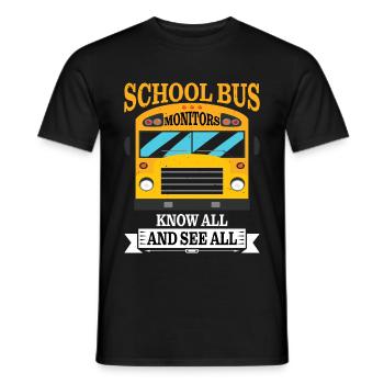 Moniteurs d’autobus scolaires, tout savoir et voir tous les 8 - T-shirt homme - noir - Devant - AI Model Male 178 light (178cm)