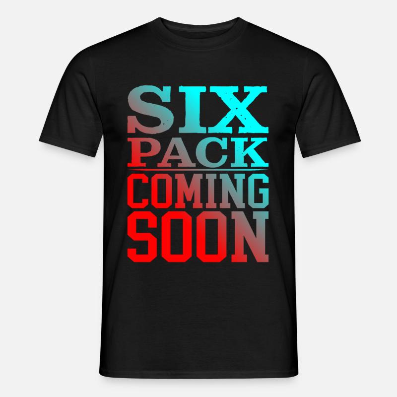 Six Pack Coming Soon 42 - Männer T-Shirt - Schwarz