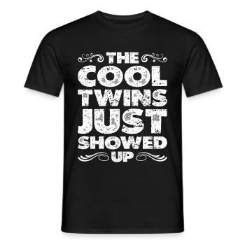 The Cool Twins Just Showed Up 16 - Men's T-Shirt - black - Front - AI Model Male 178 light (178cm)