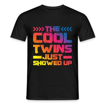 The Cool Twins Just Showed Up 17 - Men's T-Shirt - black - Front - AI Model Male 178 light (178cm)