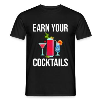 Gagnez vos cocktails 2 - T-shirt homme - noir - Devant - AI Model Male 178 light (178cm)