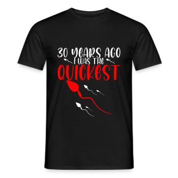 Il y a 30 ans, j’étais le plus rapide 2 - T-shirt homme - noir - Devant - AI Model Male 178 light (178cm)