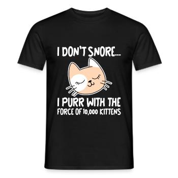 I Purr With The Force Of 10,000 Kittens 1 - Männer T-Shirt - Schwarz - Vorne - AI Model Male 178 light (178cm)