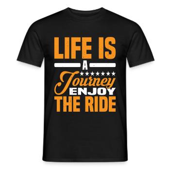 La vie est un voyage, profitez de la balade 2 - T-shirt homme - noir - Devant - AI Model Male 178 light (178cm)
