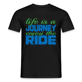 La vie est un voyage, profitez de la balade 3 - T-shirt homme - noir - Devant - AI Model Male 178 light (178cm)