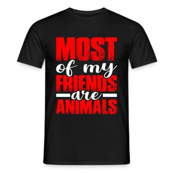 La plupart de mes amis sont des animaux - T-shirt homme - noir - Devant - AI Model Male 178 light (178cm)