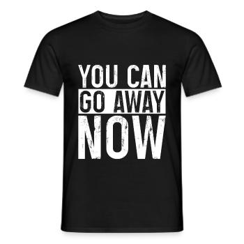 Vous pouvez partir maintenant 4 - T-shirt homme - noir - Devant - AI Model Male 178 light (178cm)