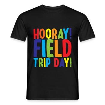 Hooray, Field Trip Day! 3 - Men's T-Shirt - black - Front - AI Model Male 178 light (178cm)