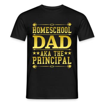 Homeschool Dad Aka The Principal - Men's T-Shirt - black - Front - AI Model Male 178 light (178cm)
