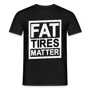 Fat Tires Matter 5 - Männer T-Shirt - Schwarz - Vorne - AI Model Male 178 light (178cm)