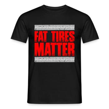 Fat Tires Matter 6 - Männer T-Shirt - Schwarz - Vorne - AI Model Male 178 light (178cm)