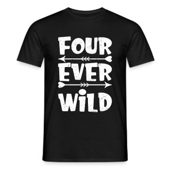 Four Ever Wild 36 - Männer T-Shirt - Schwarz - Vorne - AI Model Male 178 light (178cm)