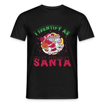 I Identify As Santa 12 - Men's T-Shirt - black - Front - AI Model Male 178 light (178cm)
