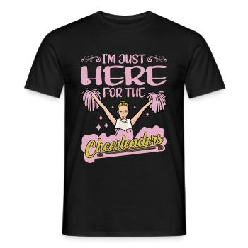 I'm Just Here For The Cheerleaders 4 - Männer T-Shirt - Schwarz - Vorne - AI Model Male 178 light (178cm)