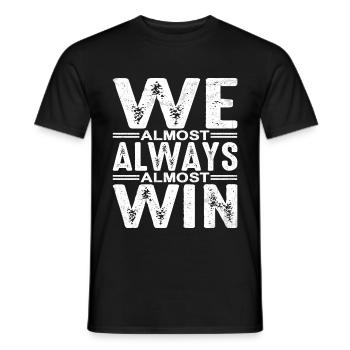 Nous gagnons presque toujours 5 - T-shirt homme - noir - Devant - AI Model Male 178 light (178cm)