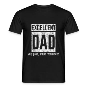 Excellent Dad Very Good Would Recommend 3 - Männer T-Shirt - Schwarz - Vorne - AI Model Male 178 light (178cm)