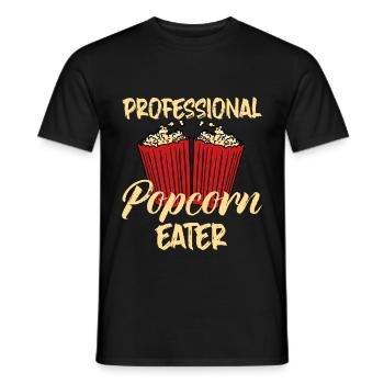 Mangeur de pop-corn professionnel 4 - T-shirt homme - noir - Devant - AI Model Male 178 light (178cm)
